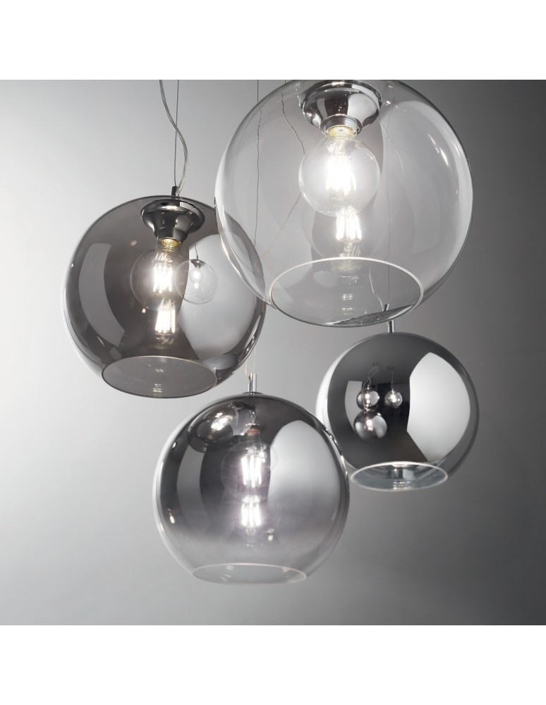 Ideal Lux Lampa Wisząca NEMO SP1 D30 CROMO SFUMATO Chrom 149592