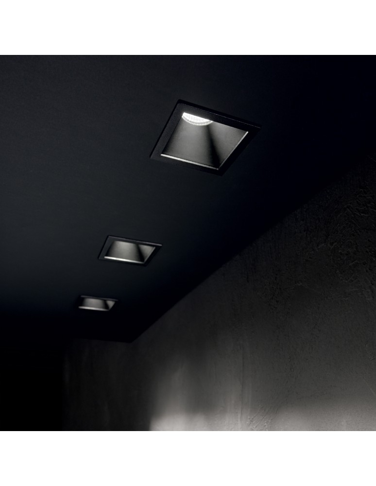 Lampy podtynkowe LED - Ideal Lux Lampa Wpuszczana GAME TRIM SQUARE 11W 3000K NE NE Czarny 192383 - produkt kolory-swiatla.pl 4