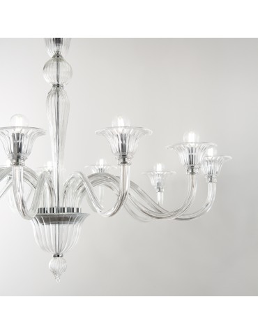 Ideal Lux Lampa Wisząca BRIGITTA SP8 TRASPARENTE Transparentny/Chrom 199382 - product 2