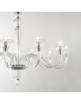 Ideal Lux Lampa Wisząca BRIGITTA SP8 TRASPARENTE Transparentny/Chrom 199382 - product 2