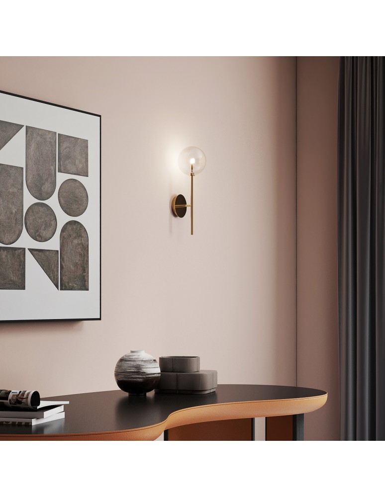 Ideal Lux Lampa Ścienna EQUINOXE AP1 OTTONE Mosiądz 200149 Ideal Lux Lampa Ścienna EQUINOXE AP1 OTTONE Mosiądz 200149