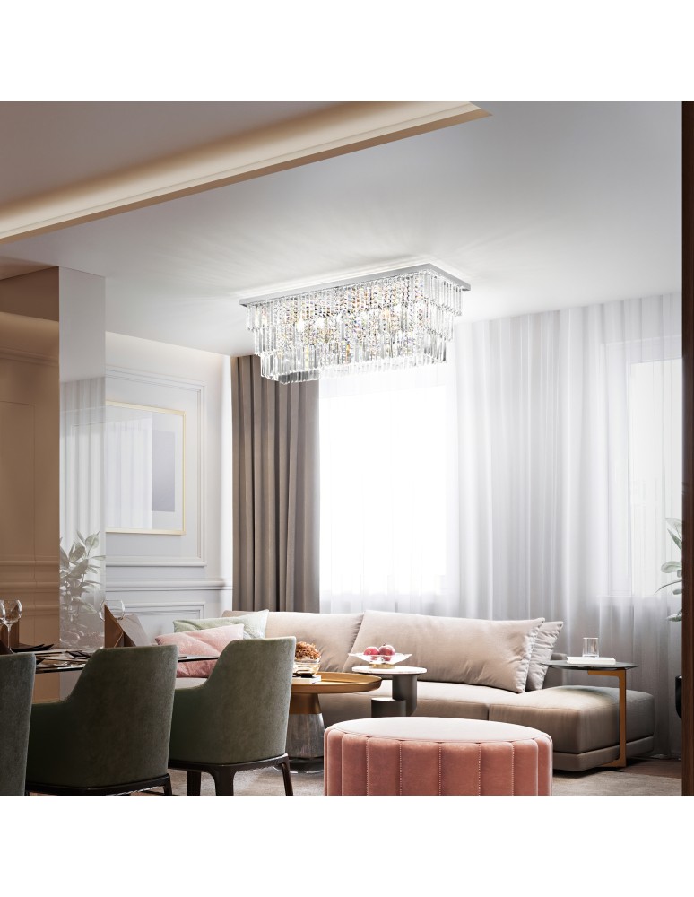 Ideal Lux Lampa Sufitowa MARTINEZ PL8 ORO Złoty 213569