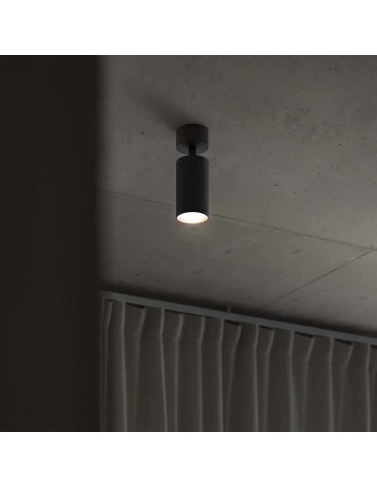 Adjustable ceiling lamps - spots - Ideal Lux Lampa Ścienna DYNAMITE AP1 ROUND NERO Czarny 231471 - product kolory-swiatla.pl 4