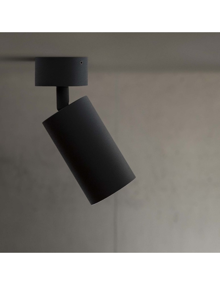 Adjustable ceiling lamps - spots - Ideal Lux Lampa Ścienna DYNAMITE AP1 ROUND NERO Czarny 231471 - product kolory-swiatla.pl 5