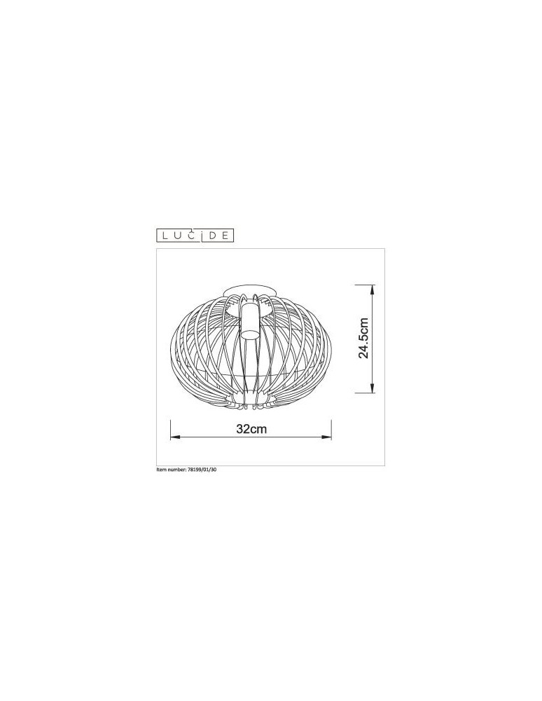 Ceiling lamps - Lucide REDA Ceiling 1xE27 black 78199/01/30 - product kolory-swiatla.pl 15