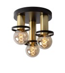 Loft ceiling lamps - industrial - Lucide ANAKA Ceiling 3xE27 black satin brass 45179/13/30 - product 1