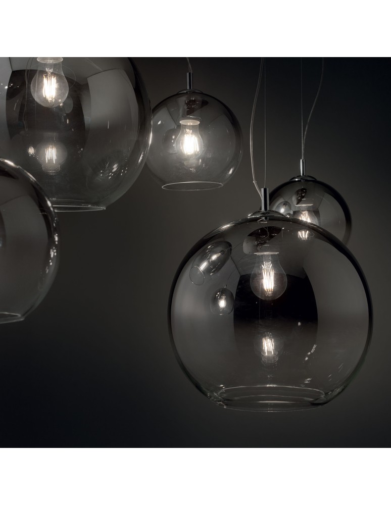 Ideal Lux Lampa Wisząca NEMO SP1 D40 CROMO SFUMATO Chrom 250359 Ideal Lux Lampa Wisząca NEMO SP1 D40 CROMO SFUMATO Chrom 250359