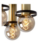 Loft ceiling lamps - industrial - Lucide ANAKA Ceiling 3xE27 black satin brass 45179/13/30 - product 10