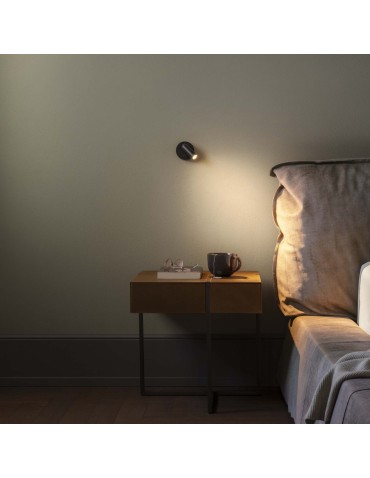 Ideal Lux Lampa Ścienna BEAN AP ROUND NERO Czarny 260617 - product 2