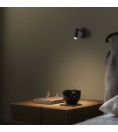 Ideal Lux Lampa Ścienna BEAN AP ROUND NERO Czarny 260617