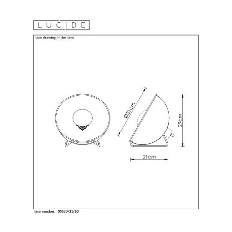Lucide ALVARO Biurkowa 1xE27 czarny 05530/31/30