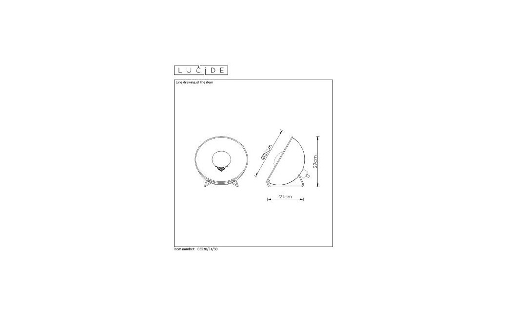 Lucide ALVARO Biurkowa 1xE27 czarny 05530/31/30