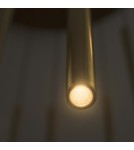 Ideal Lux Lampa Wisząca LOOK LED SP12 ROUND DROP D16 ON-OFF OT 3000K Mosiądz 263663