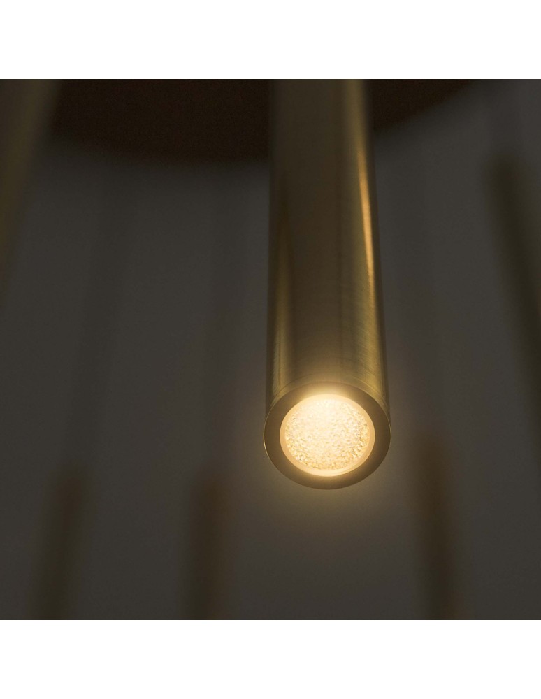 Ideal Lux Lampa Wisząca LOOK LED SP12 ROUND DROP D16 ON-OFF OT 3000K Mosiądz 263663