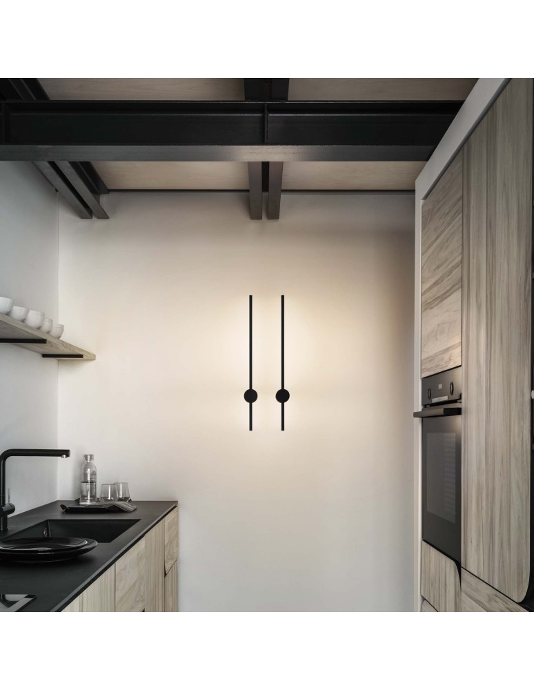 Ideal Lux Lampa Ścienna ESSENCE AP ROUND D075 LUCE IND. NERO 3000K Czarny 265643