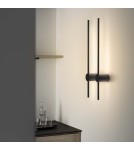 Ideal Lux Lampa Ścienna ESSENCE AP ROUND D075 LUCE IND. NERO 3000K Czarny 265643