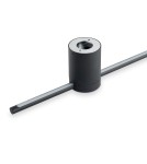 Ideal Lux Lampa Ścienna ESSENCE AP ROUND D075 LUCE IND. NERO 3000K Czarny 265643