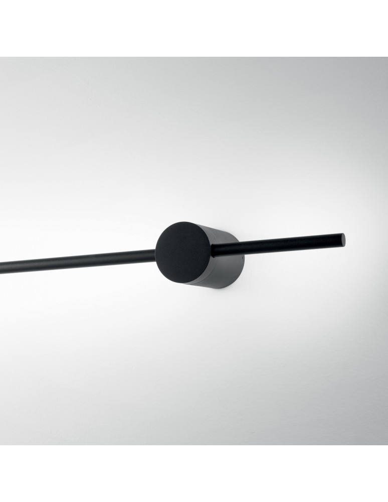 Ideal Lux Lampa Ścienna ESSENCE AP ROUND D075 LUCE IND. NERO 3000K Czarny 265643