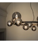 Ideal Lux Lampa Wisząca PERLAGE SP14 FUME' Dymiony/Czarny 271385