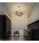 Ideal Lux Lampa Wisząca PERLAGE SP11 FUME' Dymiony/Czarny 271392