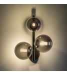 Ideal Lux Lampa Ścienna PERLAGE AP3 FUME' Dymiony/Czarny 271439 Ideal Lux Lampa Ścienna PERLAGE AP3 FUME' Dymiony/Czarny 271439