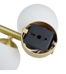 Ideal Lux Lampa Ścienna PERLAGE AP3 BIANCO Biały/Mosiądz 283784 Ideal Lux Lampa Ścienna PERLAGE AP3 BIANCO Biały/Mosiądz 283784