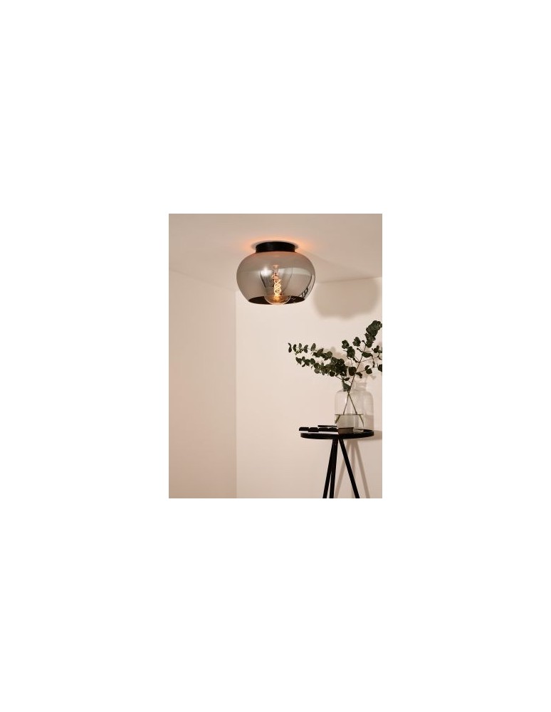 Ceiling lamps - Lucide JUDI Ceiling 1xE27 grey black 45177/30/65 - product kolory-swiatla.pl 8