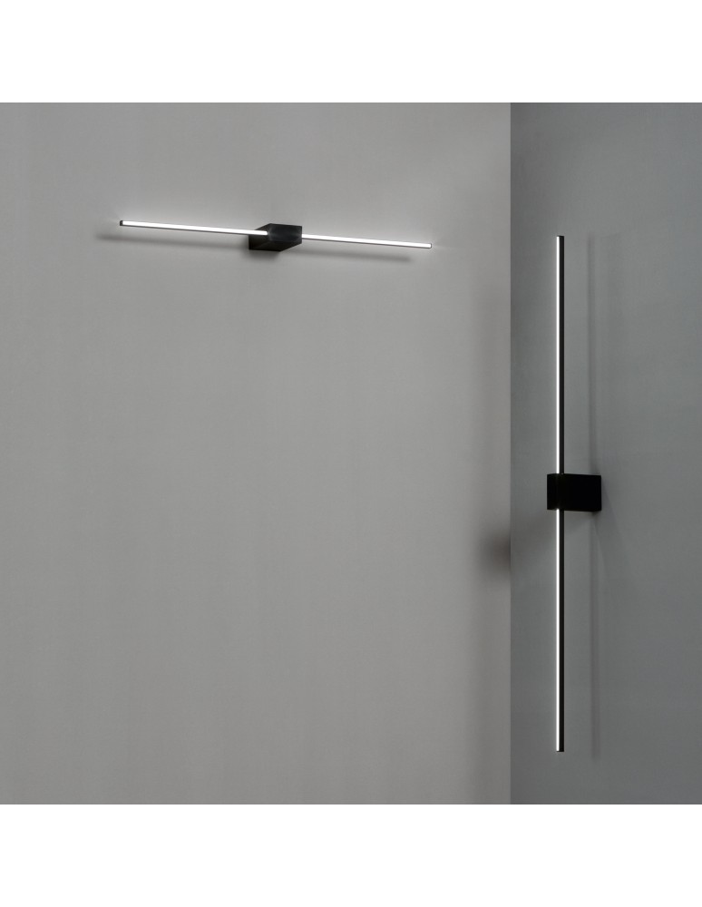 Ideal Lux Lampa Ścienna ESSENCE AP SQUARE D075 LUCE DIR. NERO 3000K Czarny 311760