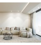 Frameless flush-mounted lamps - trimless - Ideal Lux Lampa Wpuszczana GAME TRIMLESS ROUND 11W 3000K BI Biały/Czarny 319667 - product 3