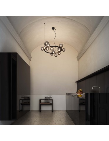 Ideal Lux Lampa Wisząca PERLAGE SP11 AMBRA Bursztynowy/Mosiądz 322773 - produkt 2