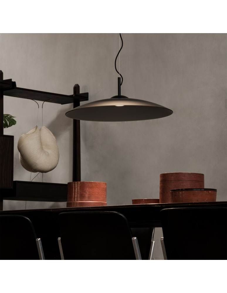 Ideal Lux Lampa Wisząca ECLIPSE SP1 NERO Czarny 338774