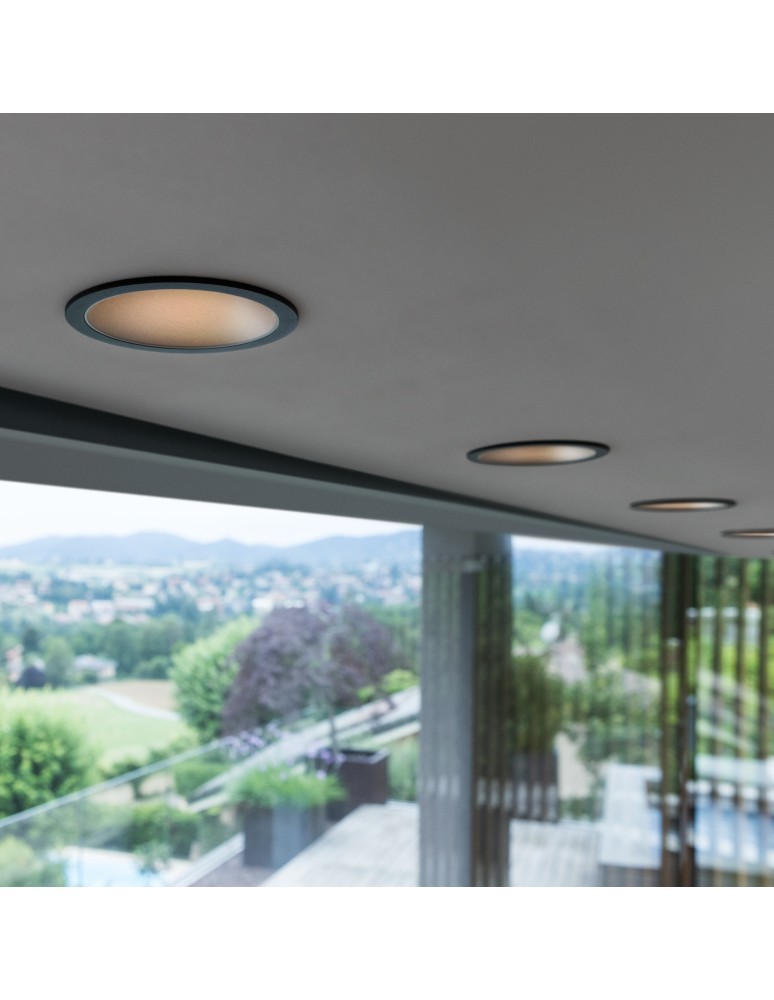 Ideal Lux Lampa Wpuszczana GAME TRIM ROUND 20W 3000K BI OR Biały/Złoty 341422