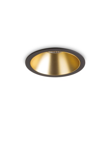 Ideal Lux Lampa Wpuszczana GAME TRIM ROUND 11W 4000K NE OR Czarny/Złoty 341354