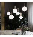 Ideal Lux Lampa Wisząca ODEON SP6 LINEAR Biały/Szary 349220