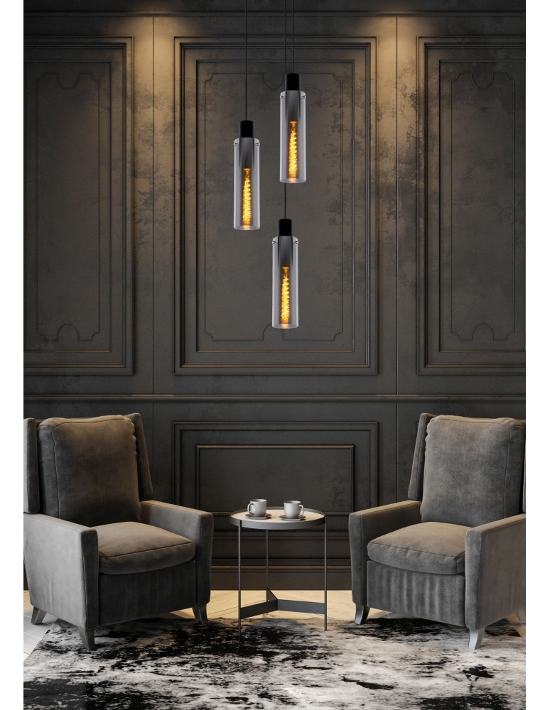 Lucide ORLANDO Pendant 3xE27 grey 74404/13/65