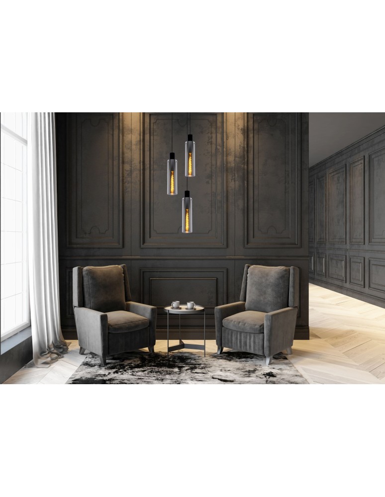 Lucide ORLANDO Pendant 3xE27 grey 74404/13/65