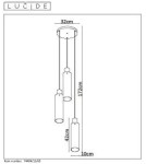 Pendant tube lamps - Lucide ORLANDO Pendant 3xE27 grey 74404/13/65 - product 19