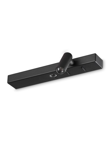 Ideal Lux Lampa Ścienna BONNE NUIT-2 AP NERO Czarny 336817
