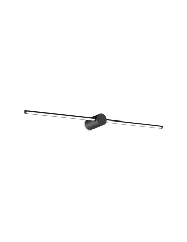 Ideal Lux Lampa Ścienna ESSENCE AP ROUND D075 LUCE A 45Â° NERO 3000K Czarny 310145