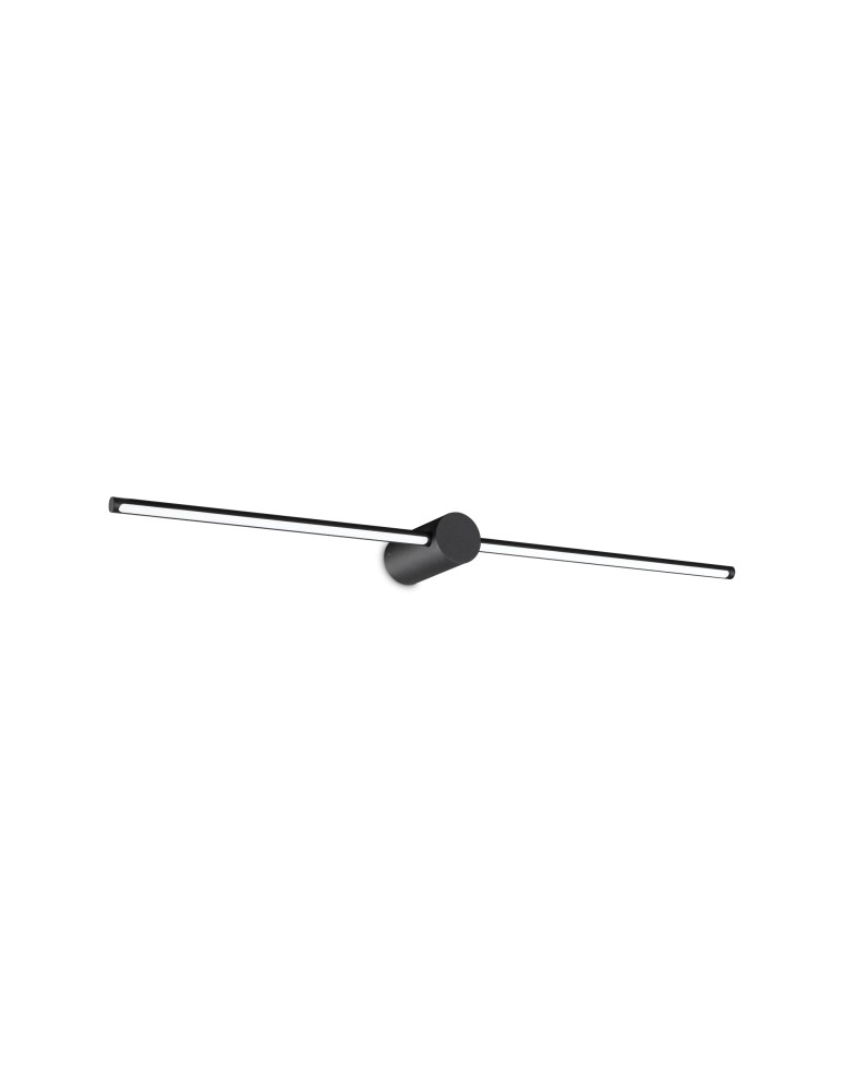 Wall lamps over the mirror - Ideal Lux Lampa Ścienna ESSENCE AP ROUND D075 LUCE A 45Â° NERO 3000K Czarny 310145 - product kolory-swiatla.pl 1