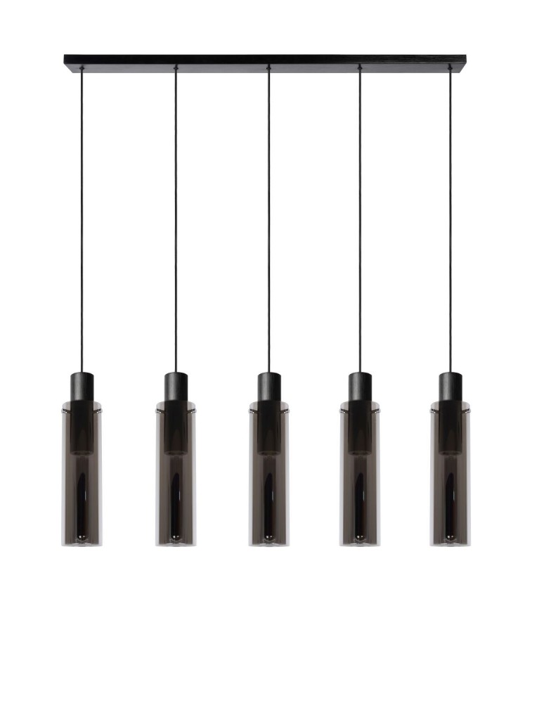 Pendant tube lamps - Lucide ORLANDO Pendant 5xE27 grey 74404/05/65 - product kolory-swiatla.pl 10
