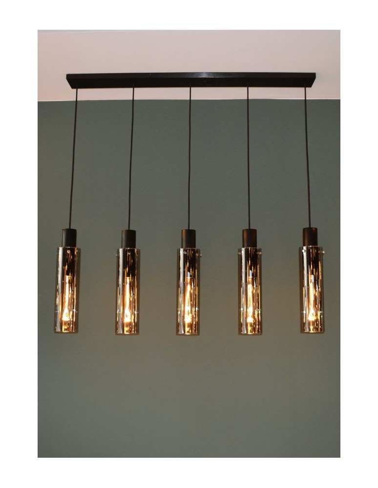 Pendant tube lamps - Lucide ORLANDO Pendant 5xE27 grey 74404/05/65 - product kolory-swiatla.pl 12