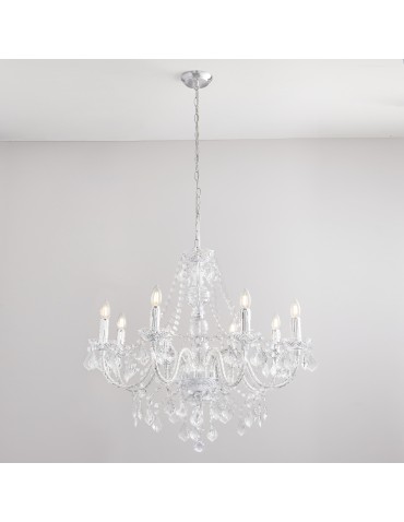 Endon Clarence Wisząca 8xE14 Przezroczysty Akryl i Chromowana Powłoka 308-8CL - product 2