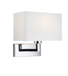 Endon Piccolo Ścienna/Kinkiet 1xE27 Powłoka Chromowana i Biały Materiał 96751-CH