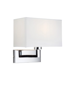 Endon Piccolo Ścienna/Kinkiet 1xE27 Powłoka Chromowana i Biały Materiał 96751-CH