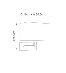 Endon Piccolo Ścienna/Kinkiet 1xE27 Powłoka Chromowana i Biały Materiał 96751-CH