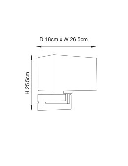 Endon Piccolo Ścienna/Kinkiet 1xE27 Powłoka Chromowana i Biały Materiał 96751-CH - product 2