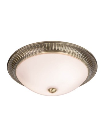Endon Brahm Sufitowa/Plafon 2xE14 Powłoka z Antycznego Mosiądzu i Matowe Szkło 91123 - product 2