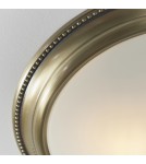 Endon Atlas Sufitowa/Plafon 2xE27 Powłoka z Antycznego Mosiądzu i Matowe Szkło 91121