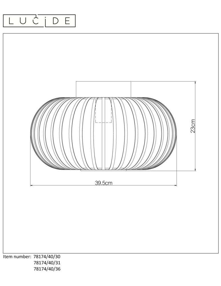 Ceiling lamps - Lucide MANUELA Ceiling 1xE27 grey 78174/40/36 - product kolory-swiatla.pl 13